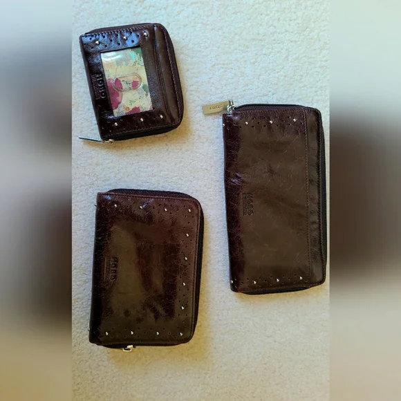 HOBO Bags Hobo Set Of Wallets Espresso Brown Burgundy Poshmark